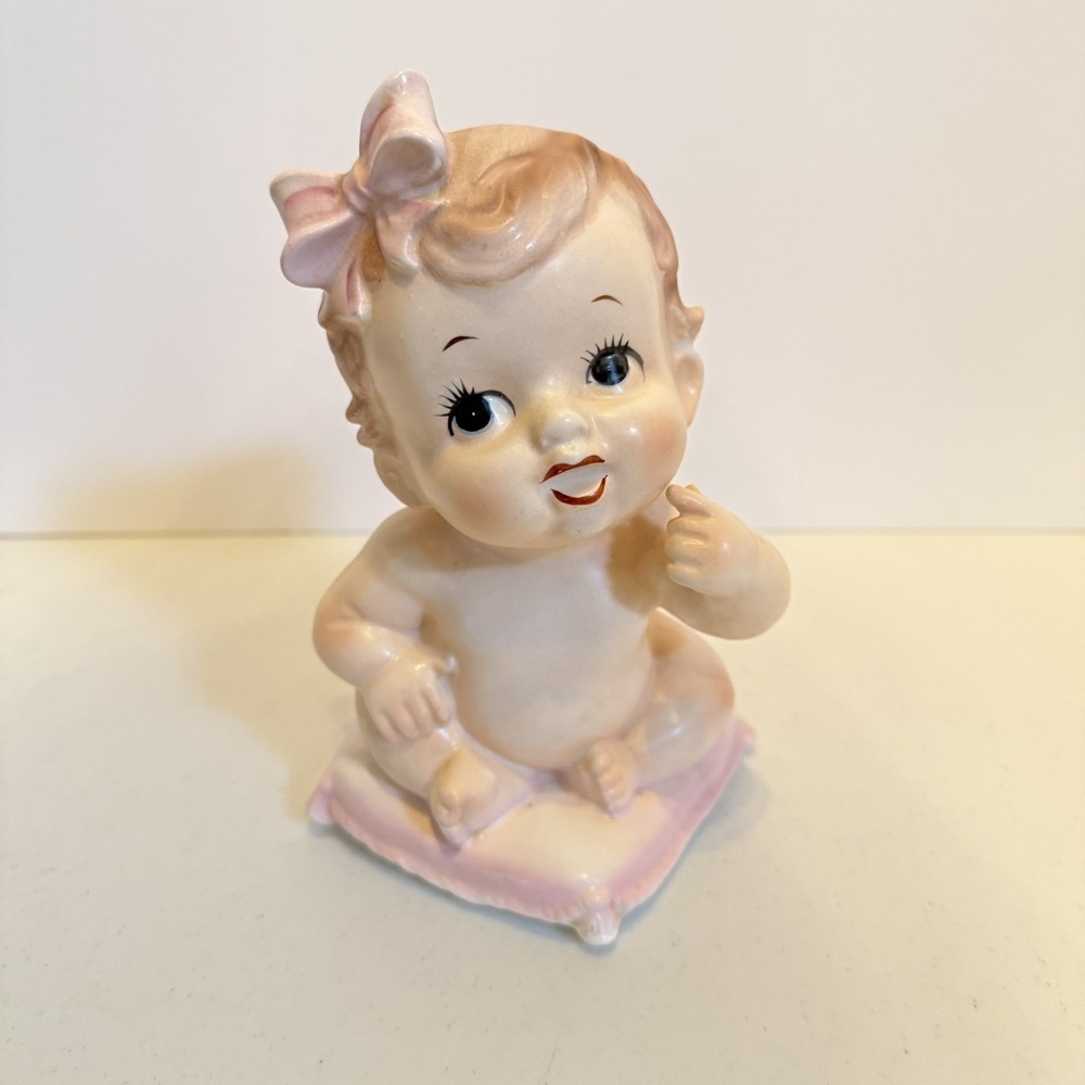 Vintage Velco Ceramic Baby Girl Planter/Vase #3797 .‎  Excellent condition